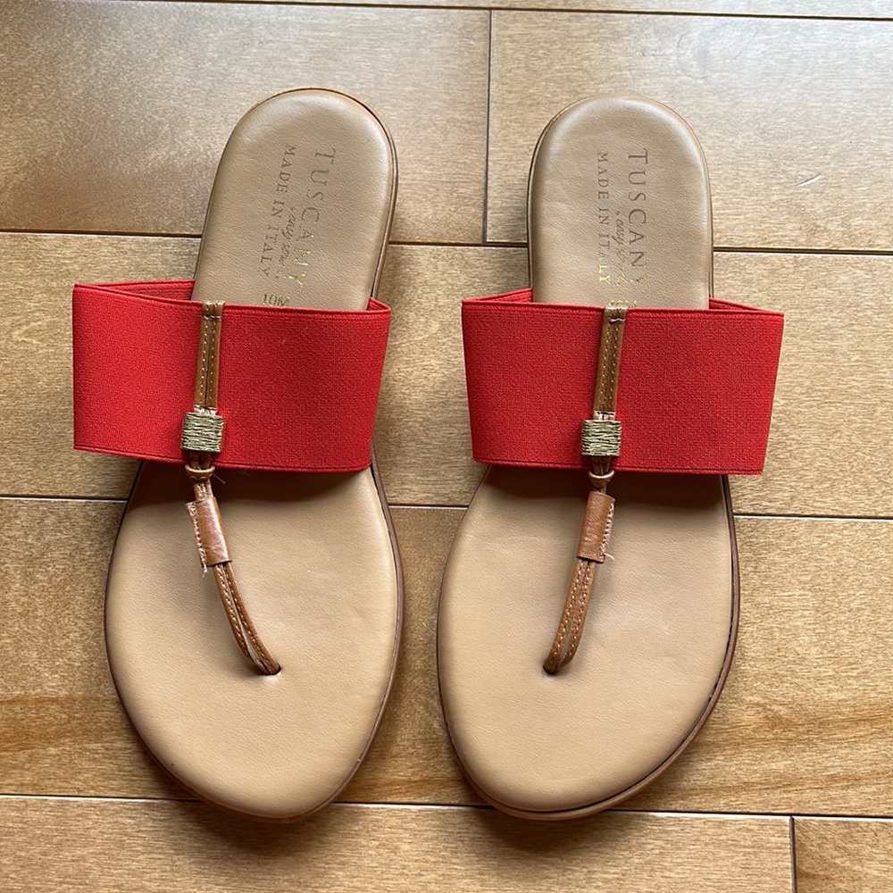 Red Tuscany Sandals - Picture 2 of 4